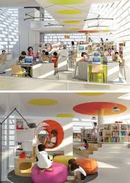 Ying Yang Public Library By Evgeny Markachev Julia Kozlova School Library Design School Interior Library Architecture