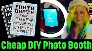 You can have a good quality camera on a tripod with a remote control to take the photos. Build A Cheap Diy Photo Booth Using A Ring Light Ipad Youtube