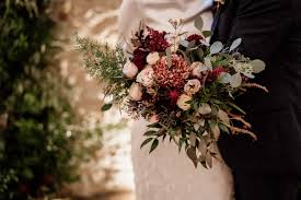 Plum white and green wedding bouquets. Willow And Thyme Wedding Florist