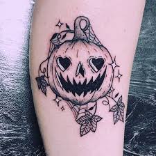 Pin By Lauren Winters On Spooky Tattoos Pumpkin Tattoo Halloween Tattoos Sleeve