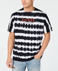 Guess Men S Tie Dye Logo T Shirt White Pure In 2020 Guess Men Mens Tshirts Ties Mens