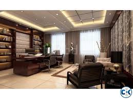 Master cabin polished in fine wood. Small Office Cabin Interior Design Ideas