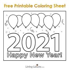 Printable new years eve holiday coloring page. 2021 New Year S Eve Party Printables Free Coloring Sheet
