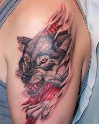 One of the best tattoo ideas for men, the extremely detailed wolf's head is made entirely in black ink. 50 Awesome Animal Tattoo Designs Cuded