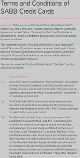 Sabb offers a range of personal banking products including loans, mortgages and credit cards & access to bank accounts 24/7. Terms And Conditions Of Sabb Credit Cards Pdf Free Download