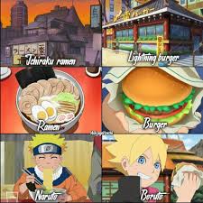 Boruto wants to try out a new menu item with a unique taste! Anime Food