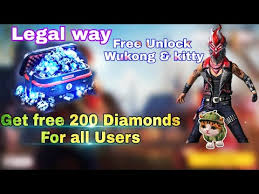 Free fire player wants exclusive items for their account so that he gets an even better gaming experience. Get 200 Free Diamonds In Free Fire Battlegrounds Unlock Yukong And Kitty Pet For Free Youtube