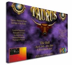 April 21 to may 21. Taurus Star Sign Birthday Gift X Large 30 X20 Canvas Wall Art Prin Zod 2 C3020 Ebay