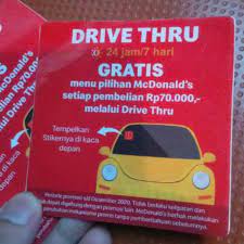 Bagaimana cara mendapatkan stiker mcd : Stiker Sticker Drive Thru Mcdonald Mcd Tempel Dari Dalam Kaca Mobil Shopee Indonesia