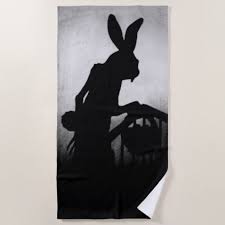 Easter Bunny Shadow Beach Towel Zazzle Com Custom Beach Towels Diy Easter Gifts Easter Bunny