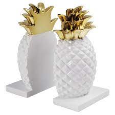 Keep your dream vacation books or cookbooks between these pineapple halves for. Pineapple Bookends White Gold Threshold Target