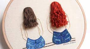 Curly hair embroidery design annthegran. Beautiful 3d Embroidery Uses Thread To Mimic Gorgeous Hair