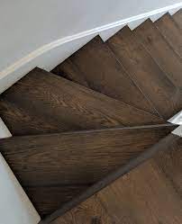 Oak Stained With A Dark Oil On Stairs Stairs Cladding Oak Floor Stains Wood Staircase