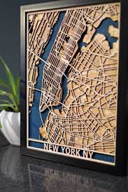 Pin On Wooden City Maps Laser Cut Maps