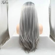 Make it stand out even more with a cool. Sylvia Dark Silver Gray Long Natural Straight Synthetic Lace Front Wigs For Women Cosplay Replacement Heat Resistant Fiber Hair Synthetic None Lace Wigs Aliexpress