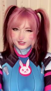 Stylish Bunny Costume Reveal with Pink Hair