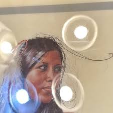 Penni Anne Cross Native American Art Print On Crystal Tile Wall Hanging