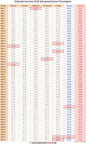 Eine kalenderwoche hat immer 7 tage und beginnt mit einem montag. Kalenderwochen 2020 Mit Vorlagen Fur Excel Word Pdf