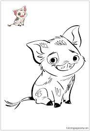 pua pig from moana 4 coloring page paginas para colorir da disney desenho coloriage de clown png