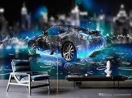 Water Car Beautiful Graphics Effect Wallpaper Walls Bedroom Custom Murals Mural Wallpaper