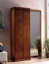 Ingresso Parete In Legno Noce Classico Specchio Appendiabiti Armadio 2 Ante T28 Ebay