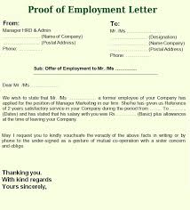Proof Of Employment Letter Format Employment Letter Sample Letter Sample Letter Template Word