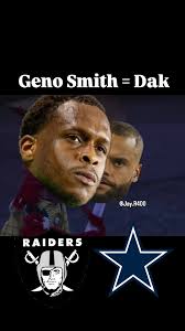 We figured it out 🤷‍♂️, #genosmith #dakprescott #raiders #Cowboys  #lasvegasraiders #dallascowboys #49ers #fttb #nfl #humor
