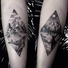 Love The One On The Right Nature Vegan Nightsky Moon Friend Tattoos Cool Forearm Tattoos Tattoo Samples