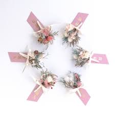 拾米豐瓶 結婚永生胸花 謝卡名條 煙粉 語時設計 boutonniere pink gift wrapping