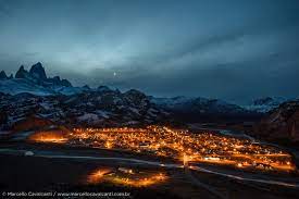 Argentina has no freedom of panorama provision in its copyright law, neither are buildings mentioned among works to which copyright apply. El Chalten City At Night Argentina