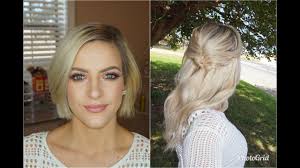 Thankfully you don't have to keep wishing because you can use the hair extension to achieve your it doesn't matter if you want to dye the hair or change the style, your hair extension can do it all for you. Half Updo For Short Hair With Extensions Youtube