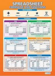 Spreadsheet Formulae And Functions Computing Educational Posters Excel Tutorials Excel Shortcuts Microsoft Excel Tutorial