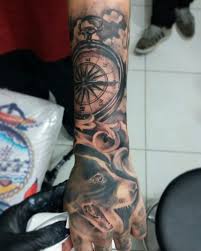 Black And Grey Dog Tattoo Perro Tattoo Brujula Tattoo Black And Grey Dog Tattoo Compass Tattoo Black And Grey Tattoos Dog Tattoo Black Tattoos