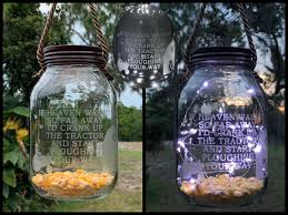 Farmer Grave Decoration Personlized Cemetery Decoration Etsy Cemetery Decorations Memorial Glass Solar Lights