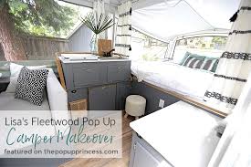 Renovate pop trailer camper remodeling ideas. Lisa S Fleetwood Pop Up Camper Makeover The Pop Up Princess