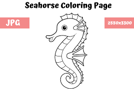 These coloring pages have the seahorse in its natural habitat and can be an excellent tool to educate your child. Coloring Book Page For Kids Seahorse Graphic By Mybeautifulfiles Creative Fabrica