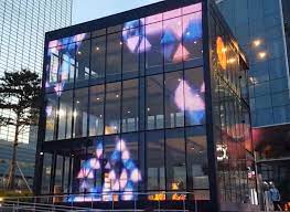 In Glass Transparent Led Screen For Outdoor Glass Facade Media Wall Pitch 40 60 Facade Facade Lighting Glass Facades