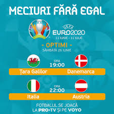 Meciul de deschidere este cel dintre italia şi turcia, pe 11 iunie, pe stadio olimpico din roma. Optimile Euro 2020 Sunt Pe Pro Tv Èi Voyo SambÄtÄ Se JoacÄ Å£ara Galilor Danemarca Si Italia Austria Stirileprotv Ro