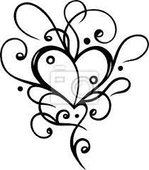 Schablonen und vorlagen zum ausdrucken. Herz Tattoo Liebe Love Arschgeweih Steissbein Wall Stickers Coccyx Rump Casement Myloview Com