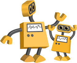 Black And White Transparent Background Robot Clipart Big And Little Robots Robot Technology Websites Instructional Technology