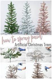 How To Spray Paint A Christmas Tree Christmas Tree Painting Faux Christmas Trees Artifical Christmas Tree