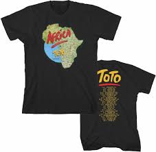 This tshirt is in great condition, small mark on front graphic see photos! Toto Vintage Concert T Shirt Africa World Tour Men S Black Shirt Rocker Rags