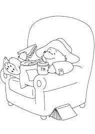 Paddington bear with a bus. Paddington Bear Eating Sandwich Coloring Page Color Luna