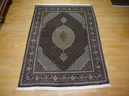 Das beste braunen im verschiedenen qualitäten. 14897 Tabriz Teppich Ca 200 X 150 Cm Korkwolle Seide 50 Raj Schwarz Grau Beige Grun Braun