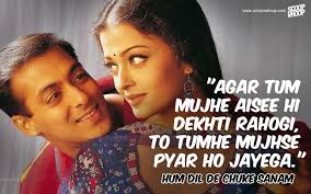 Here's a good selection of movies. 50 Bollywood Romantic Dialogues That Will Make You Fall In Love All Over Again Romantic Dialogues Movie Dialogues Bollywood Quotes