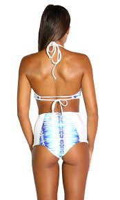 Issa De Mar Harper Mesh Bikini Bottom Ocean Womens Swimwear Mazarine Aqua