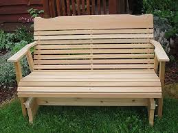 Amazon Com Kilmer Creek 4 Natural Cedar Porch Glider Amish Crafted Porch Glider Bench Garden Outdoor Outdoor Gardens Amish Crafts Porch Glider