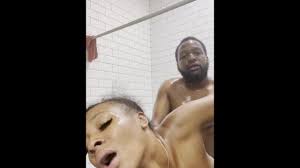 Ebony stepsis joins me in the shower