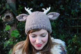 Deer With Little Antlers Hat Knitting Pattern Etsy Tiny Owl Knits Knitted Hats Knitting