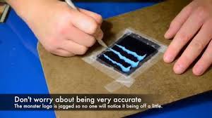 Once the card is carefully taped to the border, load the paper back in and print the card image where the border was. How To Make A Custom Foil Mtg Card Part 3 Monster Energy Drink Logo Youtube